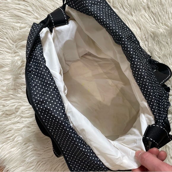 LeSportsac Black White Polkadot Polyester Pink Rose Large Baby Diaper Bag O/S - Picture 9 of 12